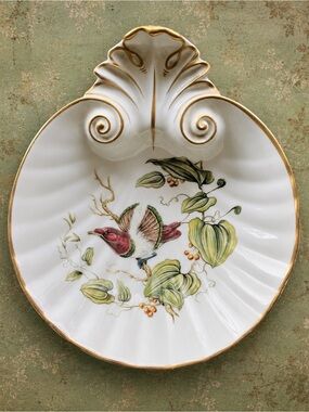 Mottahedeh King's Coimbra Bird of Paradise Shell Dish